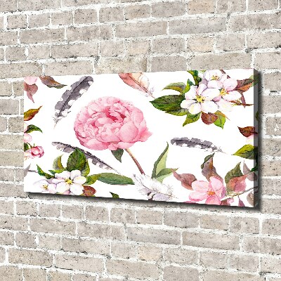 Canvas schilderij Bloemenpatroon