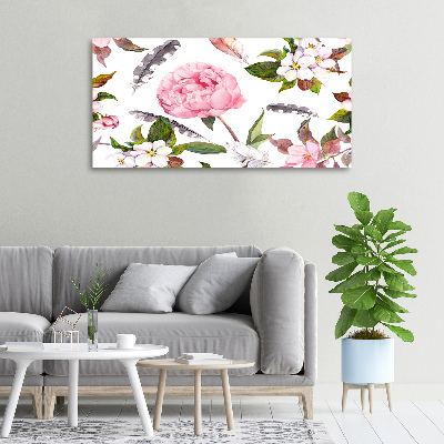 Canvas schilderij Bloemenpatroon