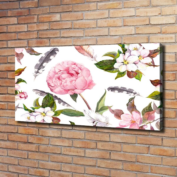 Canvas schilderij Bloemenpatroon