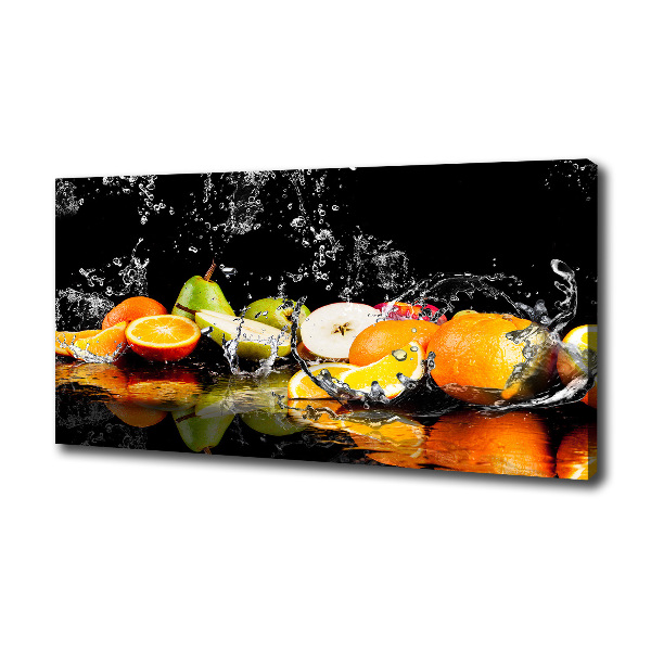 Schilderij op canvas Fruit en water