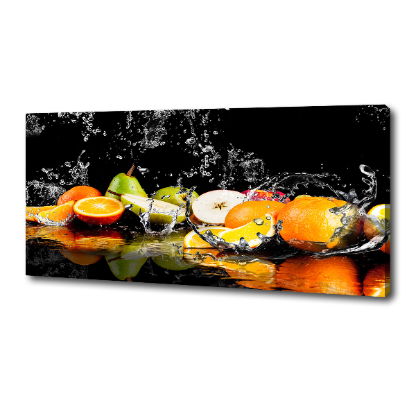 Schilderij op canvas Fruit en water