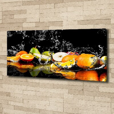 Schilderij op canvas Fruit en water