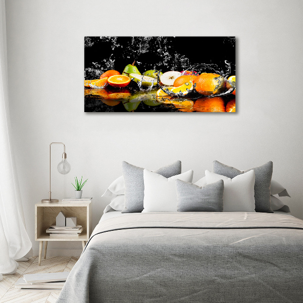 Schilderij op canvas Fruit en water