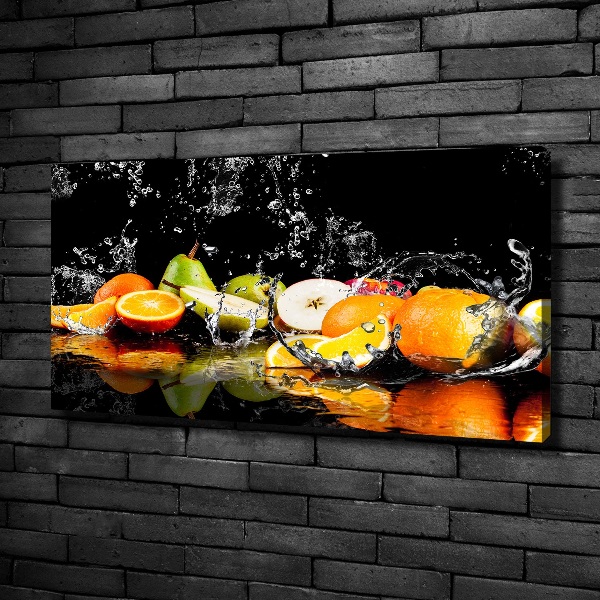 Schilderij op canvas Fruit en water