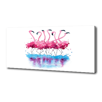 Canvas foto Flamingo's