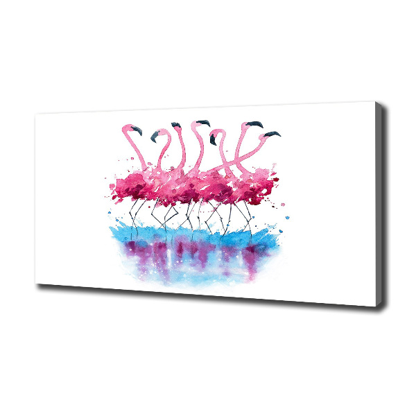 Canvas foto Flamingo's