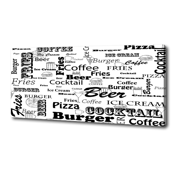 Canvas schilderij Restaurantmenu