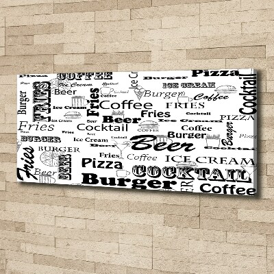 Canvas schilderij Restaurantmenu