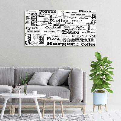 Canvas schilderij Restaurantmenu