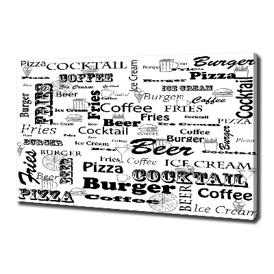 Canvas schilderij Restaurantmenu