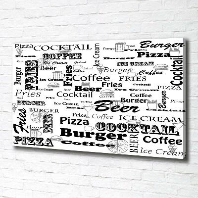 Canvas schilderij Restaurantmenu