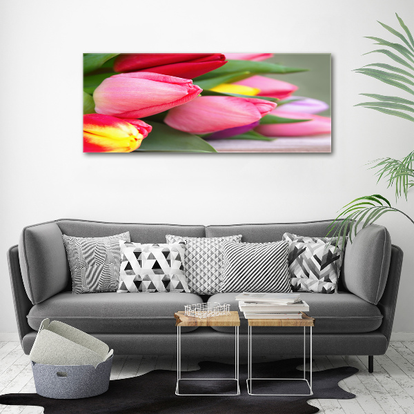 Canvas schilderij Kleurrijke tulpen