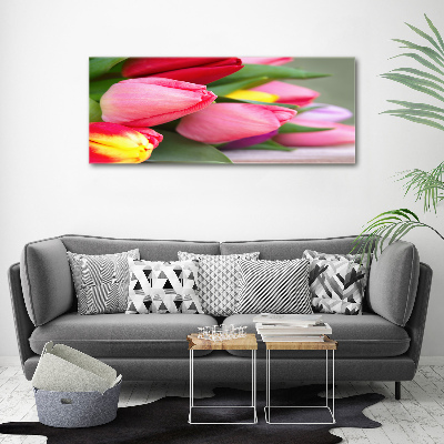 Canvas schilderij Kleurrijke tulpen