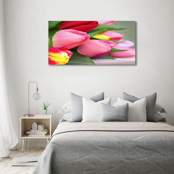 Canvas schilderij Kleurrijke tulpen