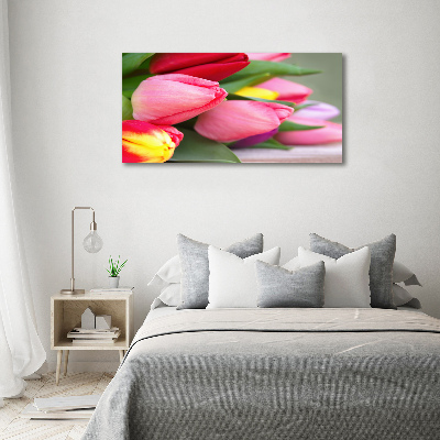 Canvas schilderij Kleurrijke tulpen