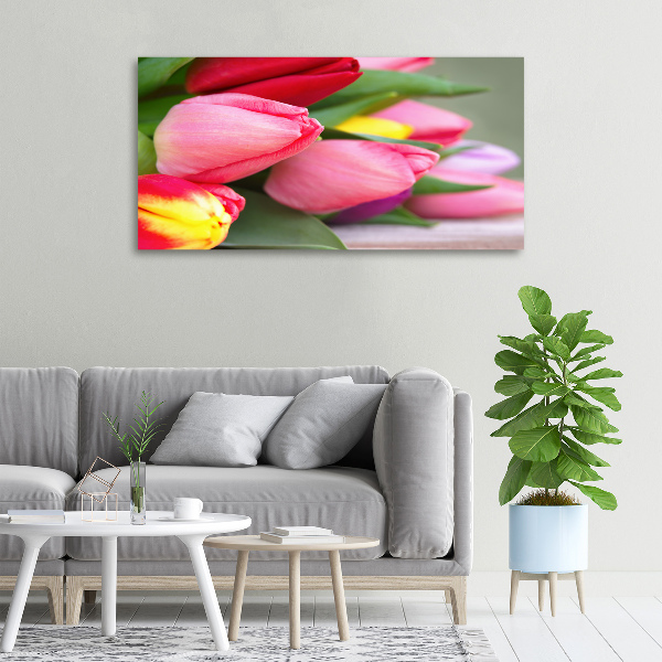 Canvas schilderij Kleurrijke tulpen