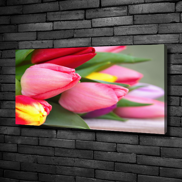 Canvas schilderij Kleurrijke tulpen
