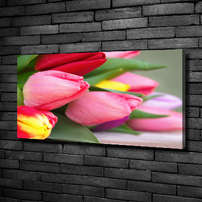 Canvas schilderij Kleurrijke tulpen