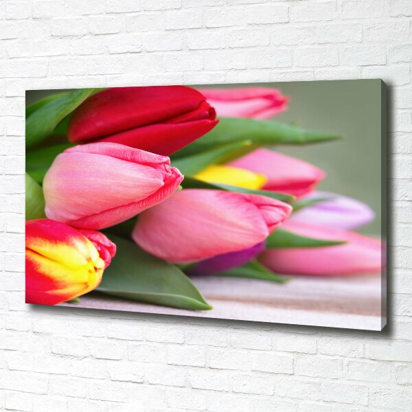 Canvas schilderij Kleurrijke tulpen