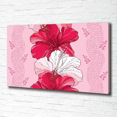 Schilderij op canvas Hawaiiaanse bloemen