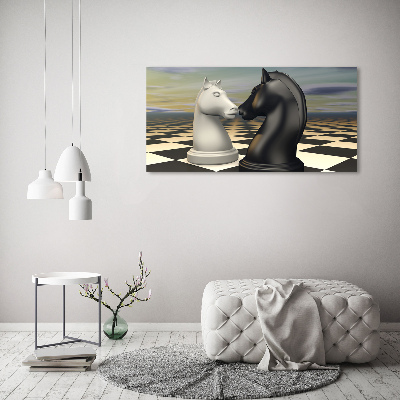 Foto canvas Schaakpaarden