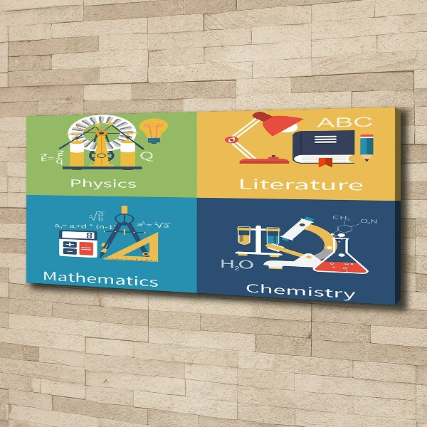 Foto canvas Schoolvakken