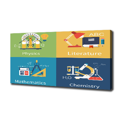 Foto canvas Schoolvakken