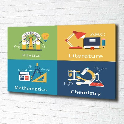 Foto canvas Schoolvakken