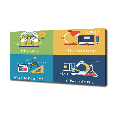 Foto canvas Schoolvakken