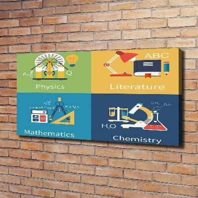 Foto canvas Schoolvakken