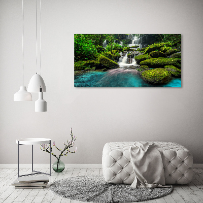 Canvas foto Waterval in de jungle