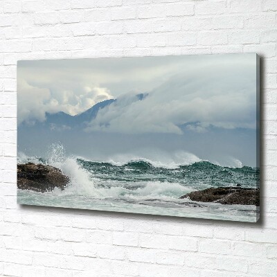 Foto canvas Ruwe zee