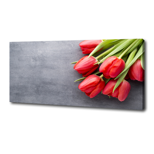 Schilderij op canvas Rode tulpen