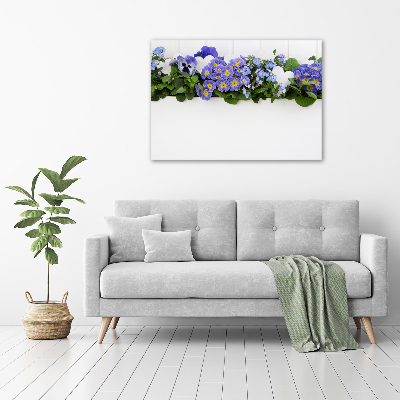 Schilderij op canvas Blauwe bloemen
