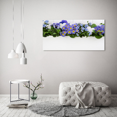 Schilderij op canvas Blauwe bloemen