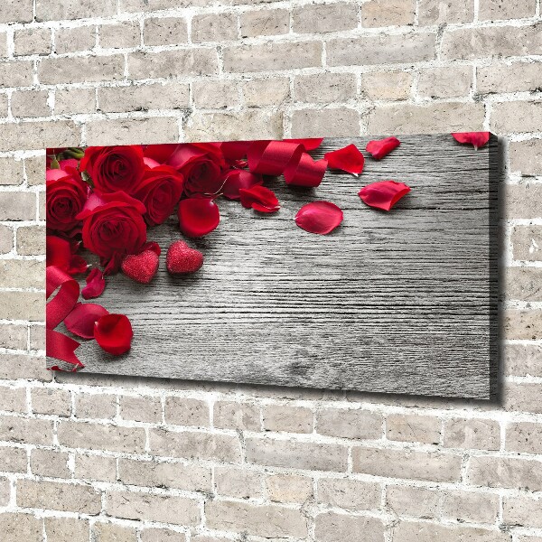 Foto canvas Rode rozen