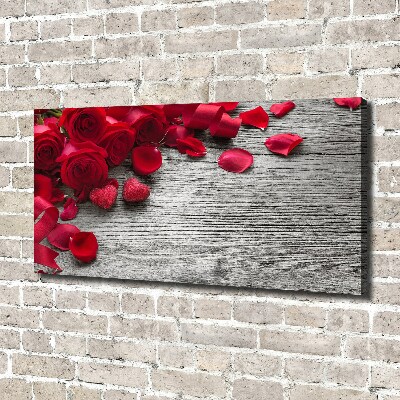 Foto canvas Rode rozen