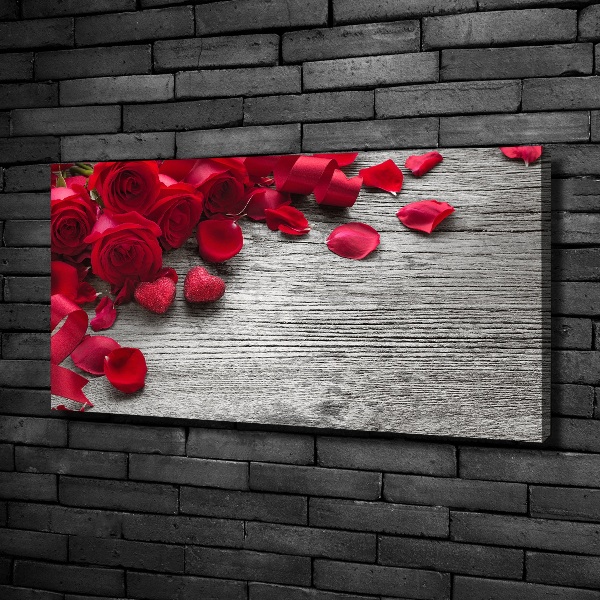 Foto canvas Rode rozen