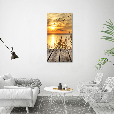 Verticale foto op canvas Zonsondergang