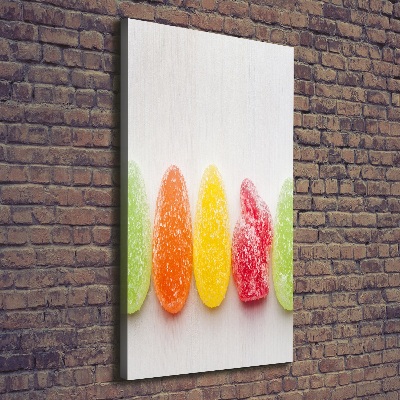 Verticaal canvasschilderij Kleurrijke jellybeans