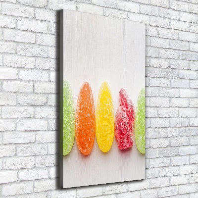 Verticaal canvasschilderij Kleurrijke jellybeans