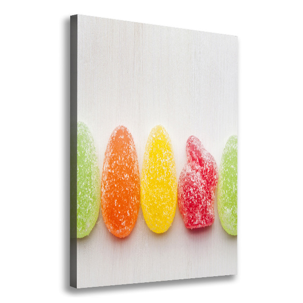 Verticaal canvasschilderij Kleurrijke jellybeans