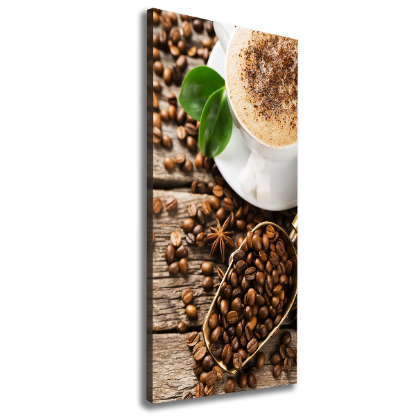 Verticaal schilderij op canvas Koffie