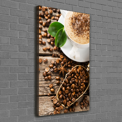 Verticaal schilderij op canvas Koffie