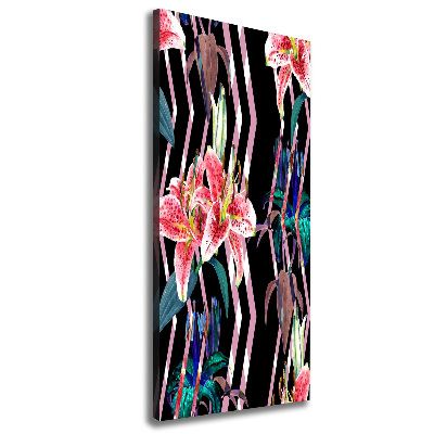 Verticale foto op canvas Lelies achtergrond