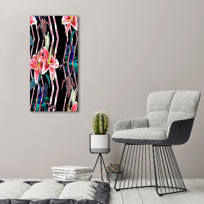 Verticale foto op canvas Lelies achtergrond