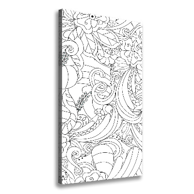 Verticale canvasfoto Zentangle-achtergrond