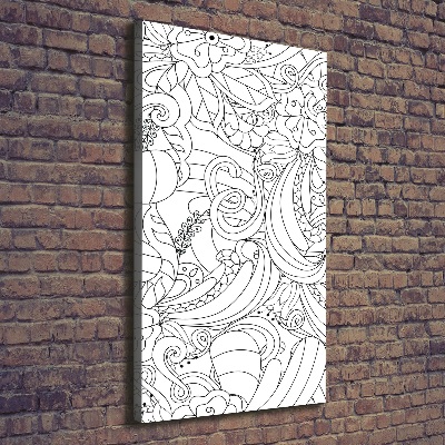 Verticale canvasfoto Zentangle-achtergrond