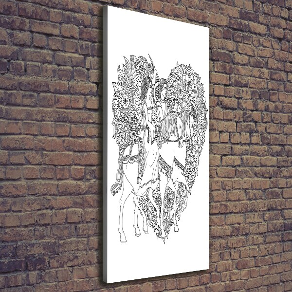 Verticale canvasfoto vrouw en man