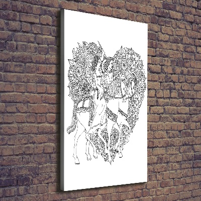 Verticale canvasfoto vrouw en man